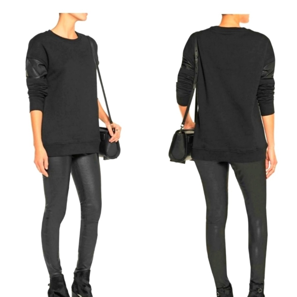 Rag & Bone varsity inspired black sweatshirt